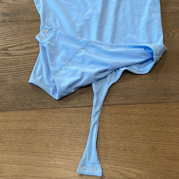 Auden Light Blue 4-Way Stretch Tank Bodysuit Size Medium NWT - Picture 12 of 12